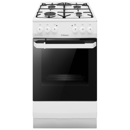 Aragaz Hansa FCMW56069, Mixt, 4 Zone de gatit, Cuptor electric, Aprindere electrica, SteamCleaning, Clasa A, 50 cm, Alb