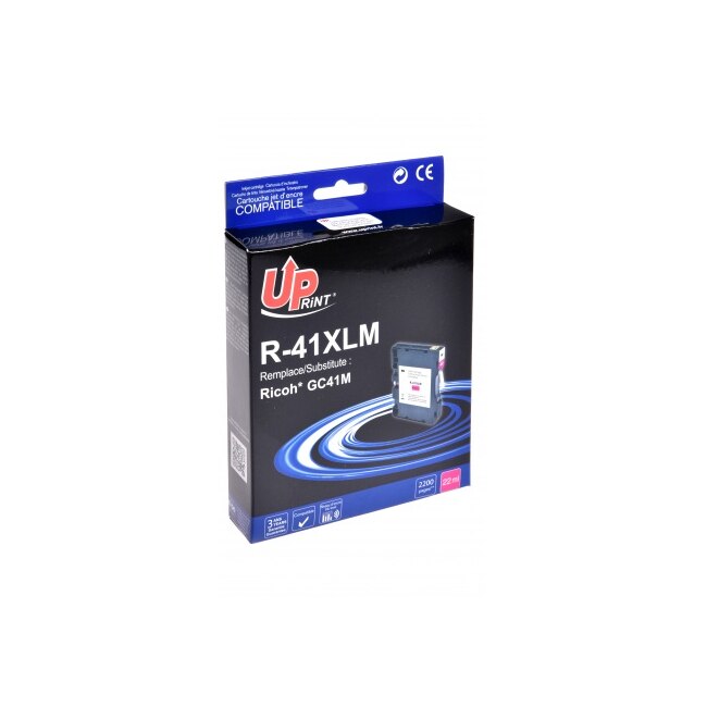 Cerneala gel UPRINT GC41M, RICOH, 336ml, 2500 pagini, 405763, Magenta
