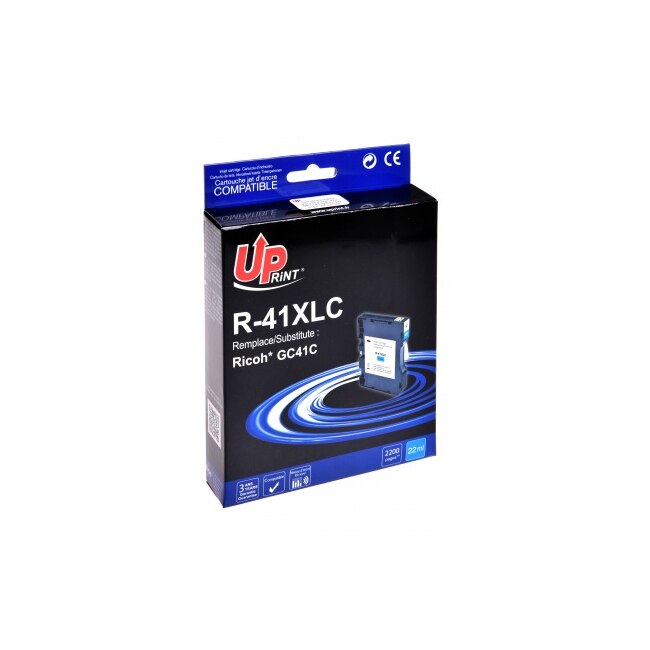 Cerneala gel UPRINT GC41M, RICOH, 336ml, 2500 pagini, 405762, Cyan