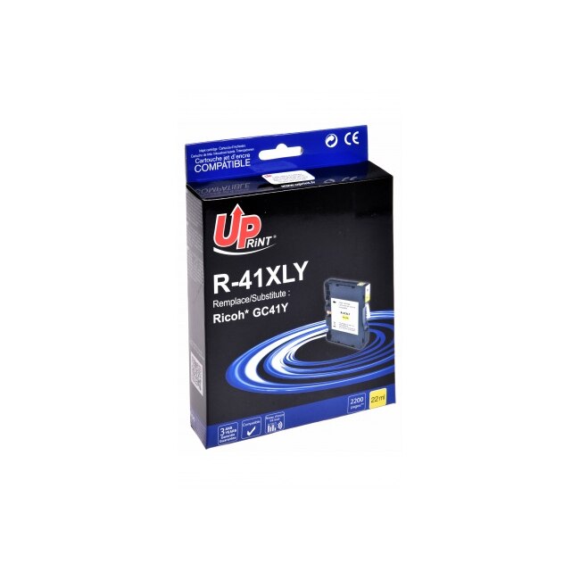 Cerneala gel UPRINT GC41M, RICOH, 336ml, 2500 pagini, 405764, Galben
