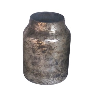 Vaza de sticla, auriu, efect marmorat, 21 cm Vaza de sticla, auriu, efect marmorat, 21 cm