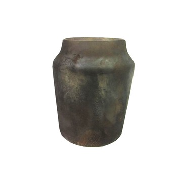 Vaza de sticla, efect marmorat, auriu, 15x21 cm Vaza de sticla, efect marmorat, auriu, 15x21 cm