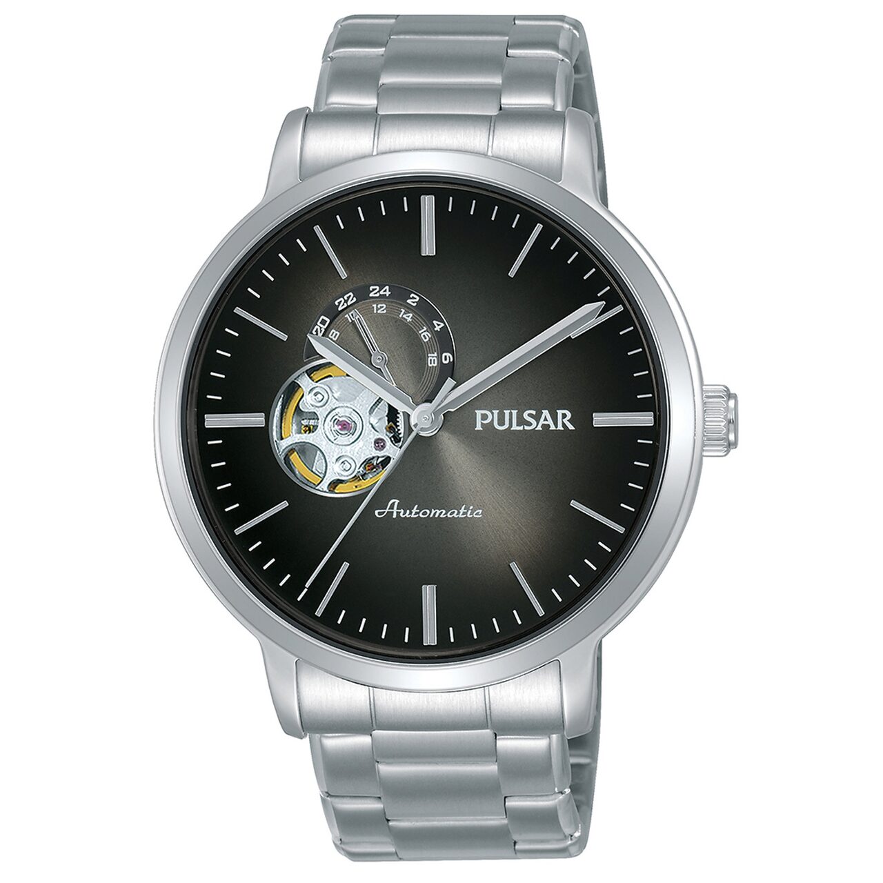 Ceas barbatesc Pulsar P9A003X1 Automatik, 42mm, 5ATM, Argintiu