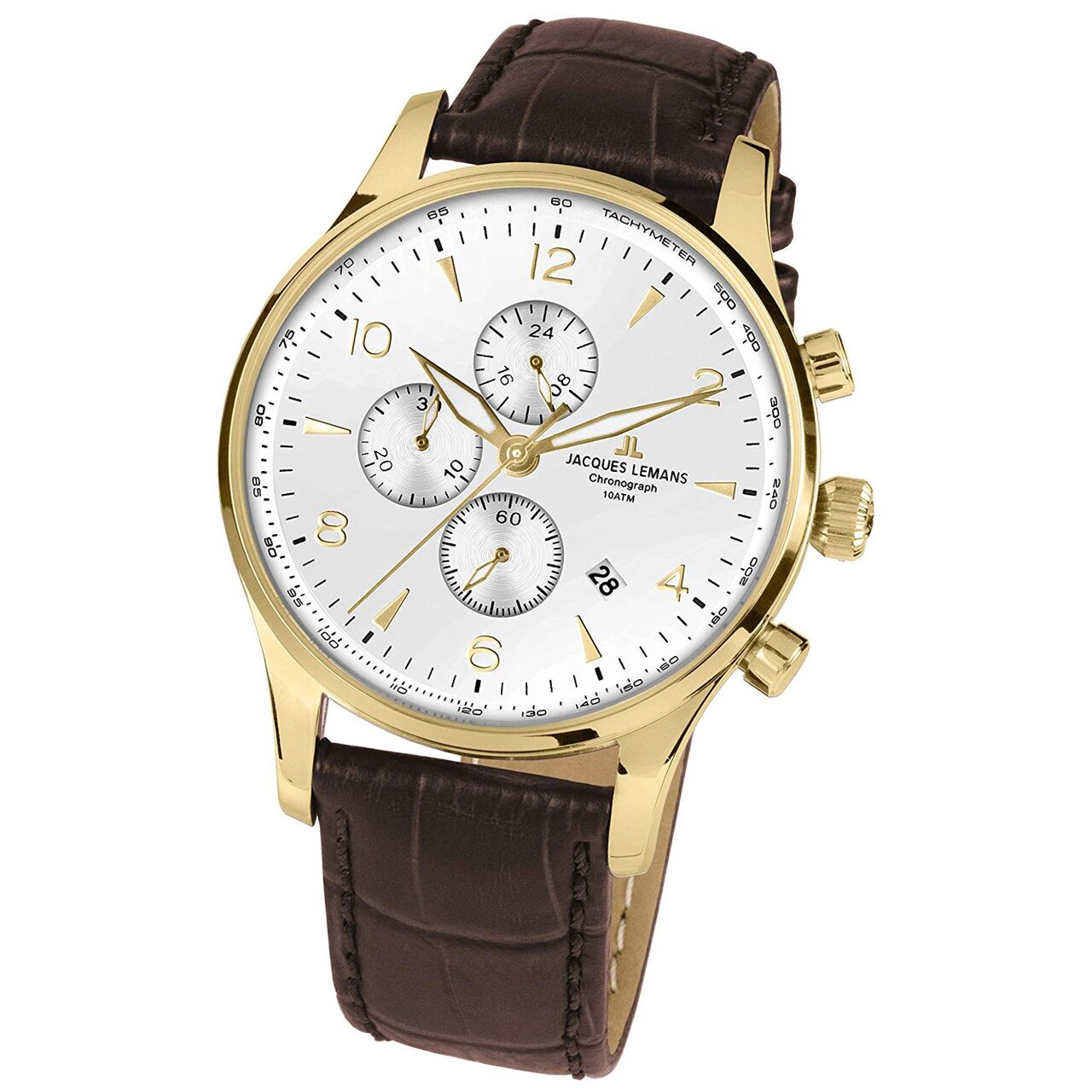 Ceas barbatesc Jacques Lemans 1-1844ZD, Auriu