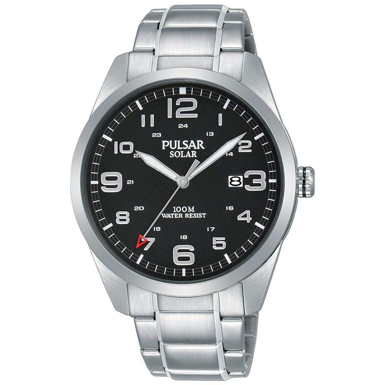 Ceas barbatesc Pulsar PX3187X1 Solar, 40mm, 10ATM, Argintiu