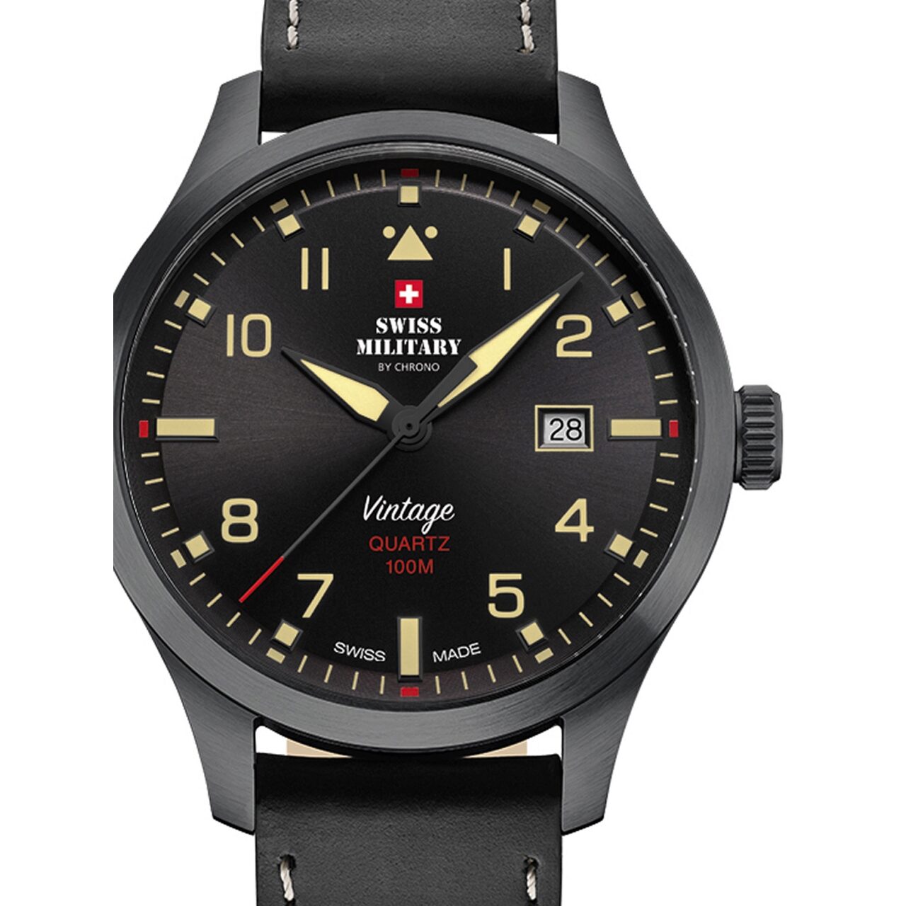 Ceas barbatesc Swiss Military SM34078.08, 43mm, 10ATM, Negru
