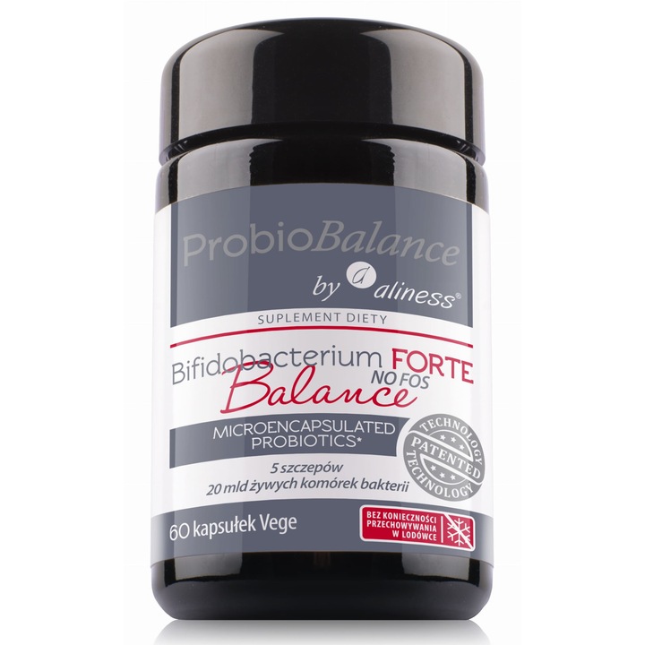 Supliment alimentar Aliness ProbioBALANCE Bifidobacterium FORTE Balance NO FOSS Probiotice, 60 Capsule