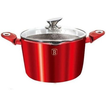 Oala marmorata 24 cm, 6 litri Metallic Line- Burgundy Edition Berlinger Haus Premium cu capac inductie BH-1531 Oala marmorata 24 cm, 6 litri Metallic Line- Burgundy Edition Berlinger Haus Premium cu capac inductie BH-1531