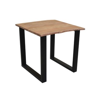 Masa de dining, lemn de acacia, 80x80x76 cm Freya Black, Retro Boutique, Negru, 80x80x76 cm Masa de dining, lemn de acacia, 80x80x76 cm Freya Black, Retro Boutique, Negru, 80x80x76 cm