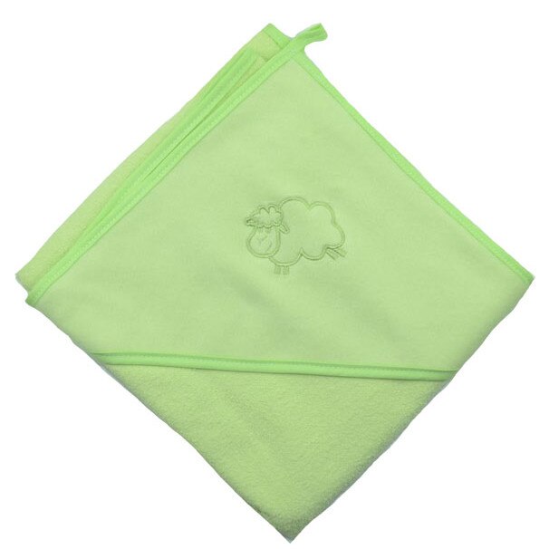 Prosop 80 x 80 cm cu gluga pentru bebelusi NN PBNN3V, Verde