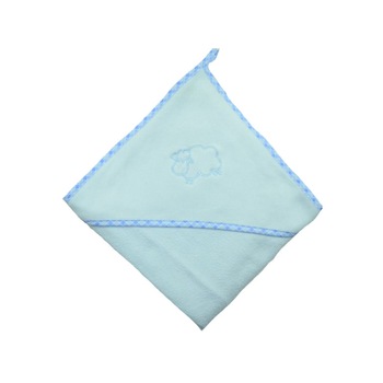 Prosop 80 x 80 cm cu gluga pentru bebelusi NN PBNN3A, Alb Prosop 80 x 80 cm cu gluga pentru bebelusi NN PBNN3A, Alb