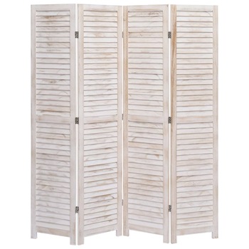 Paravan de camera 4 panouri, vidaXL, Lemn, 140 x 165 cm, Bej Paravan de camera 4 panouri, vidaXL, Lemn, 140 x 165 cm, Bej