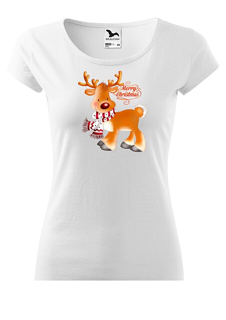 Tricou cu maneca scurta , K-off ,dama, De Craciun
