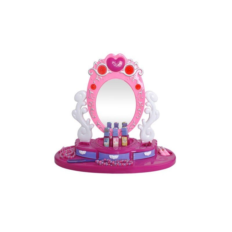 Oglinda De Make-Up Pentru Fetite Cu Functii Interactive, Lumini Si Sunete + Accesorii