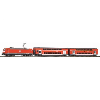 Starter Set Piko 59023, Locomotiva electrica cu 2 vagoane de calatori, Multicolor Starter Set Piko 59023, Locomotiva electrica cu 2 vagoane de calatori, Multicolor