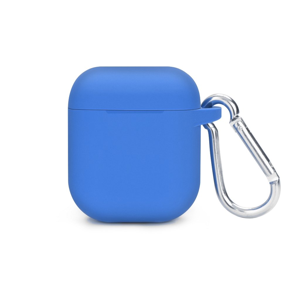 Husa protectoare cu holder pentru AirPods Blue