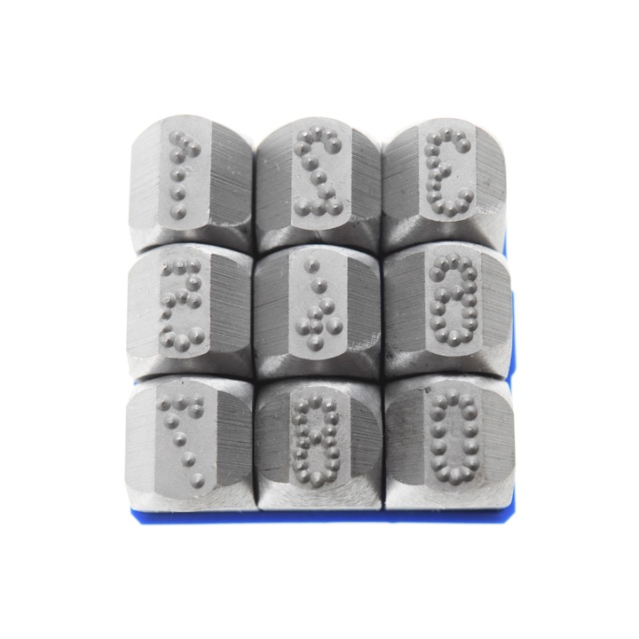 Heidenpeter szám beütő készlet, 0-9, 9 db, 10 mm, RP