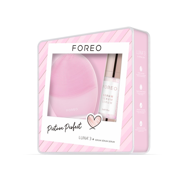 Set Picture Perfect: Ingrijire a pielii cu LUNA 3 + Ser cu acid hialuronic 30 ml, pentru un ten curat si tanar