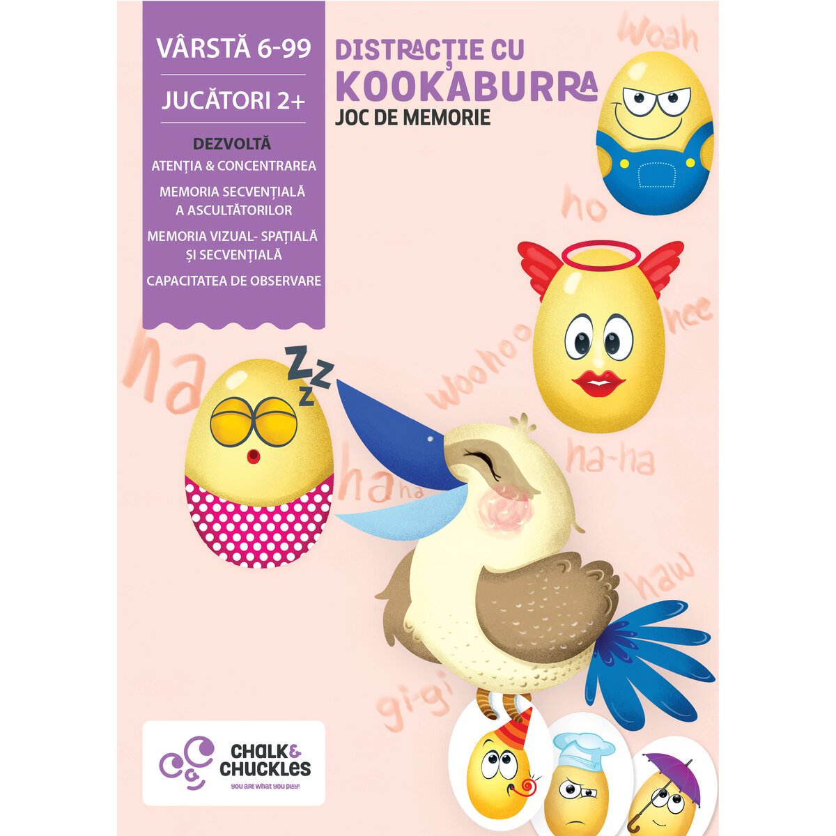 Joc de memorie Distractie cu Kookaburra Chalk and Chuckles