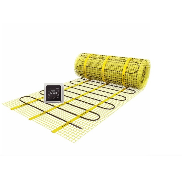 Комплект за подово отопление Magnum Heating, 1 кв.м, Хронотермостат Magnum C 16, Wi-Fi контрол, Включен подов сензор