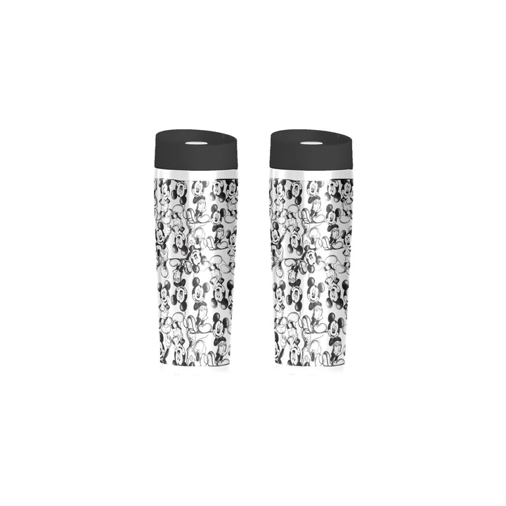 Cana termos, Ambition, Mickey Mouse, negru, 400ml