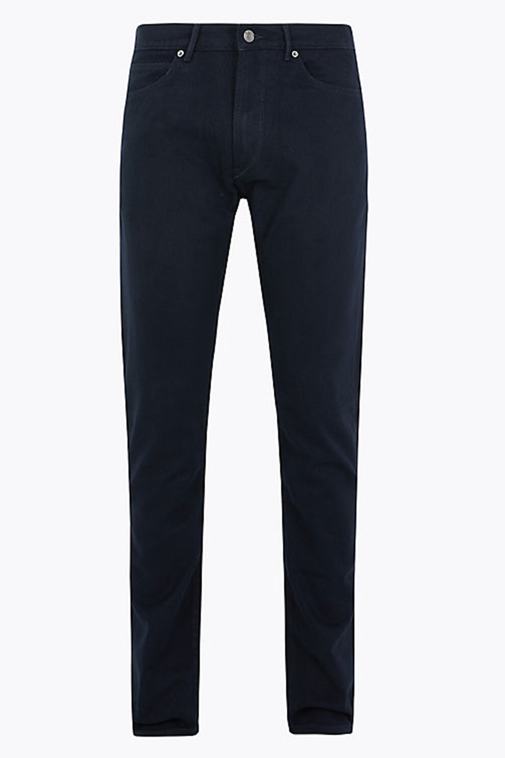 Marks & Spencer, Pantaloni din amestec de lyocell, Albastru marin, W30-L31