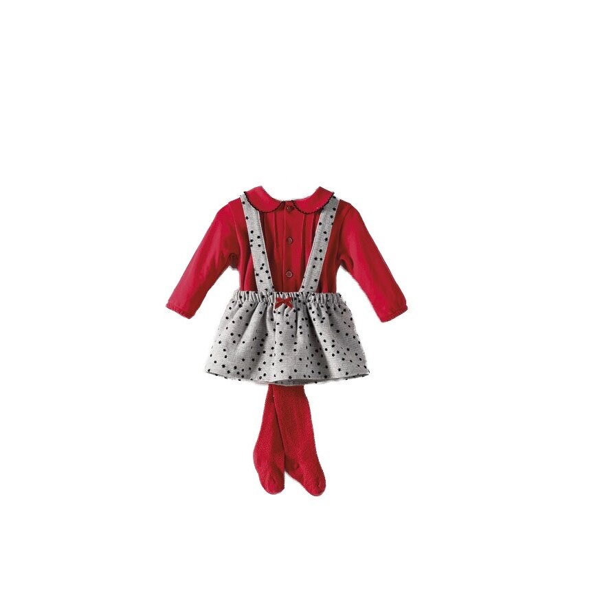 Fusta cu bretele rosu