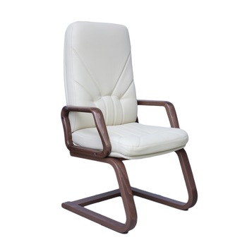Scaun de vizitator Manager Extra CF, piele ecologica, crem Scaun de vizitator Manager Extra CF, piele ecologica, crem
