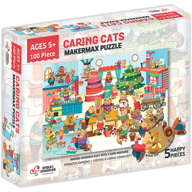 Puzzle cu surprize Makermax (100 piese) Chalk and Chuckles