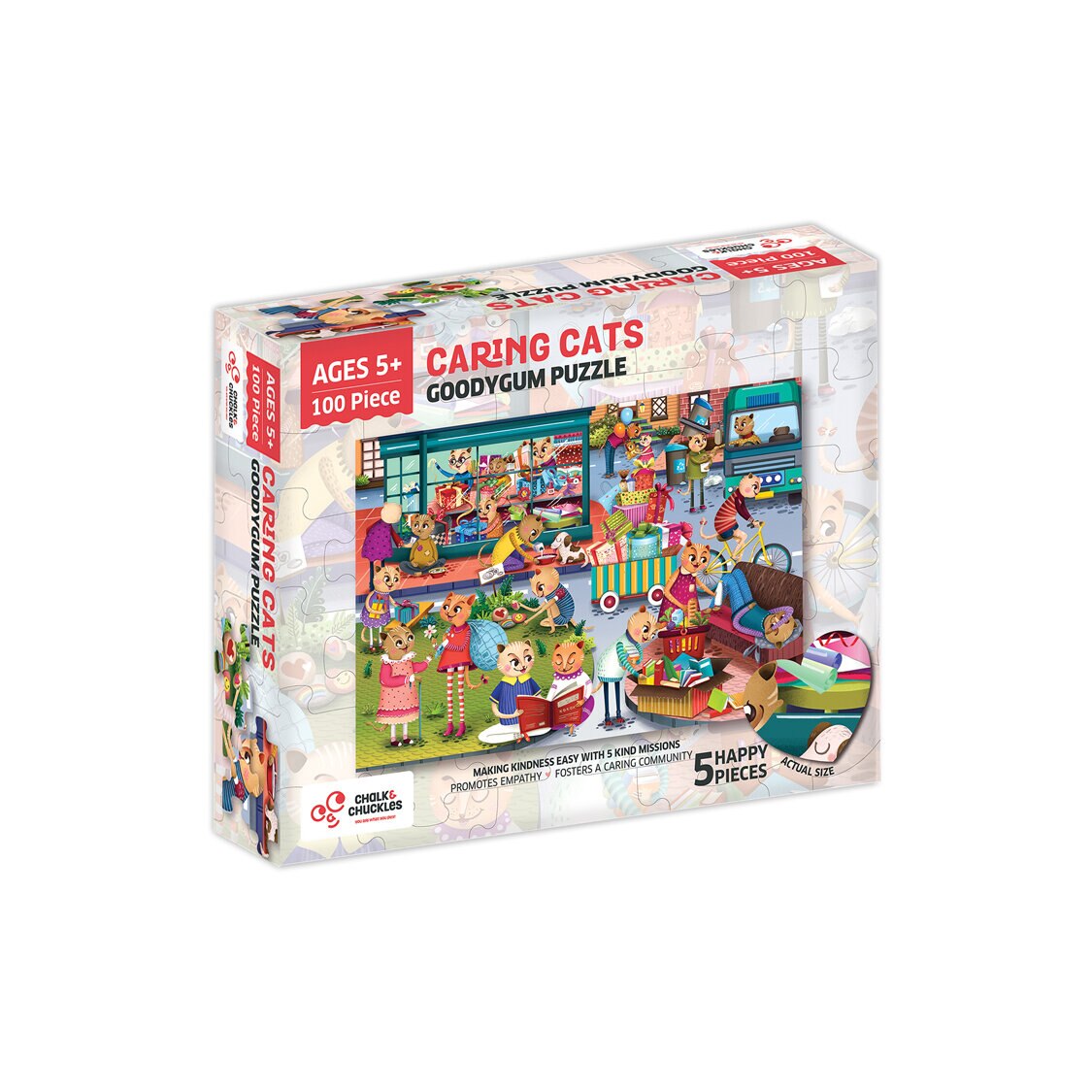 Puzzle cu surprize Goodygum 100 piese Chalk and Chuckles
