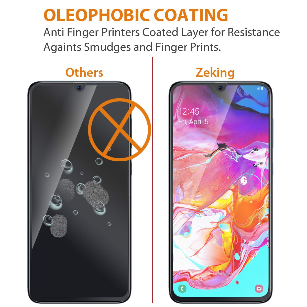 Folie de sticla Full Glue Compatibila cu Samsung Galaxy A70, Negru, lipici pe toata suprafata