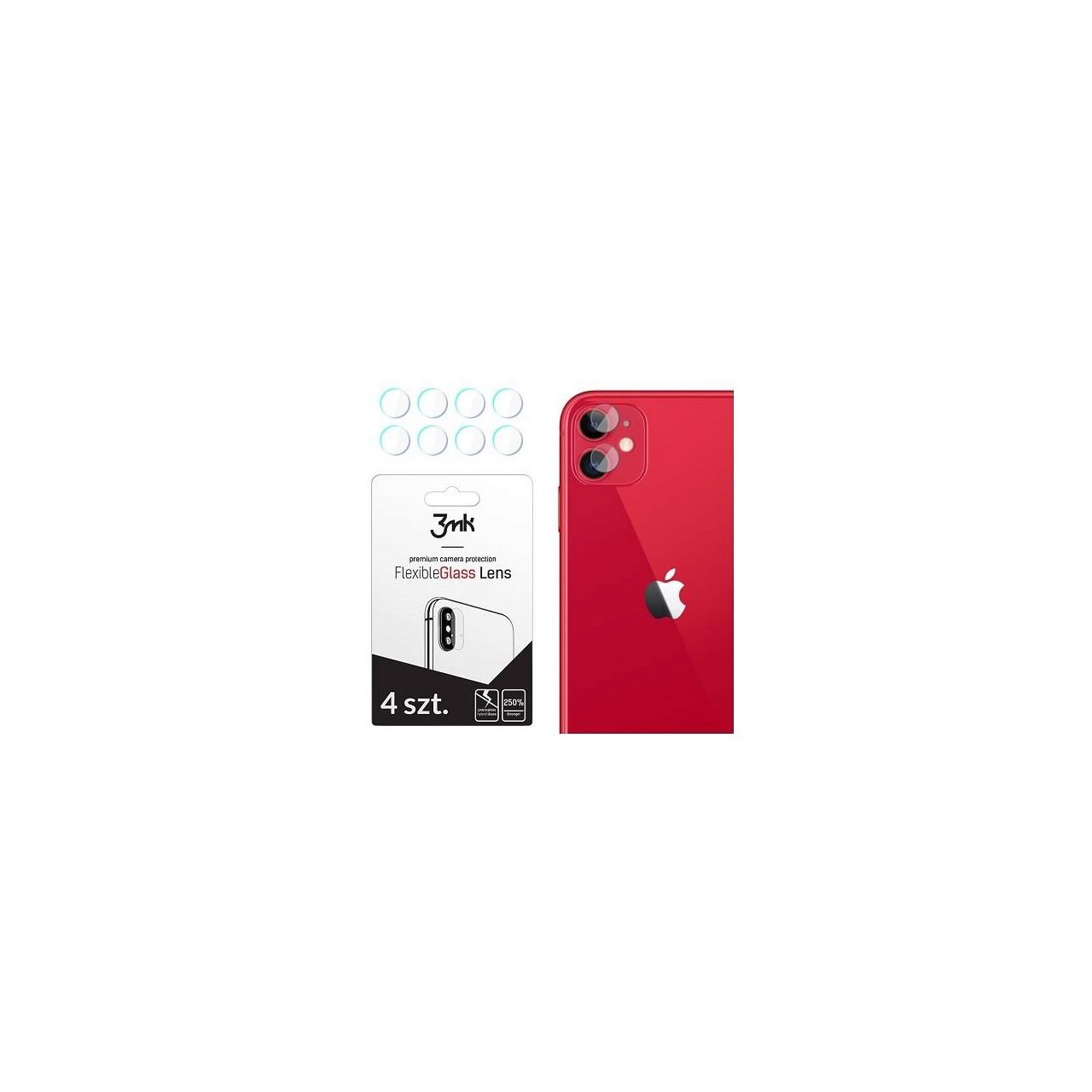 Folie Protectie Camera Apple iPhone 11 - 3mk Flexible Glass Transparent
