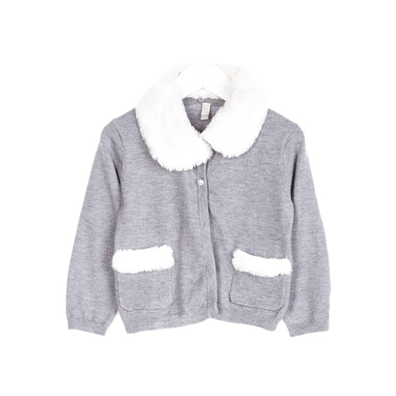 Pulover gri cu doi nasturi, Losan, 2 ani