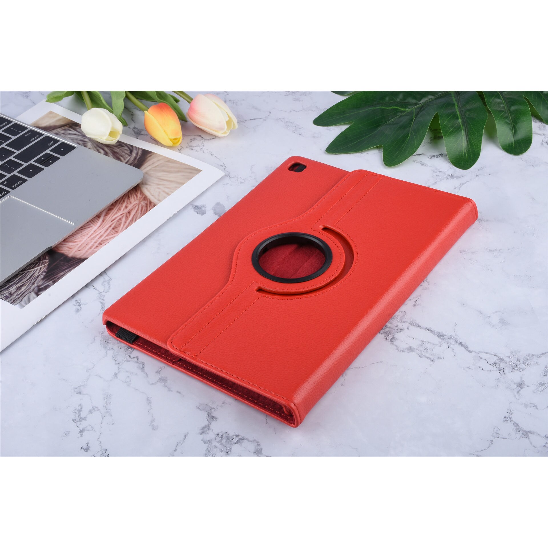 Tablete Samsung Galaxy Tab S5e 10.5 (10.5 inch) - husa rosie pentru tableta din piele