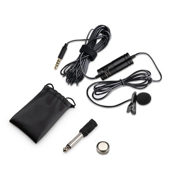 Microfon Lavaliera cu Prindere pt Smartphone si DSLR, Sunet HD, Zgomot Redus, 3.5mm, Buton Comutabil, Clips Prindere Microfon Lavaliera cu Prindere pt Smartphone si DSLR, Sunet HD, Zgomot Redus, 3.5mm, Buton Comutabil, Clips Prindere
