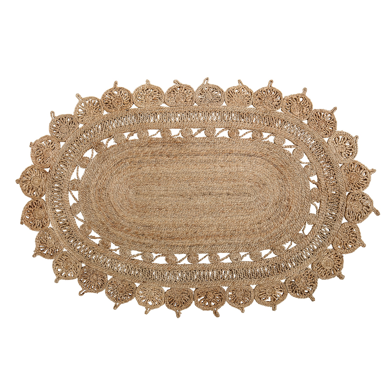 Covor natur din iuta 182x121 bloomingville