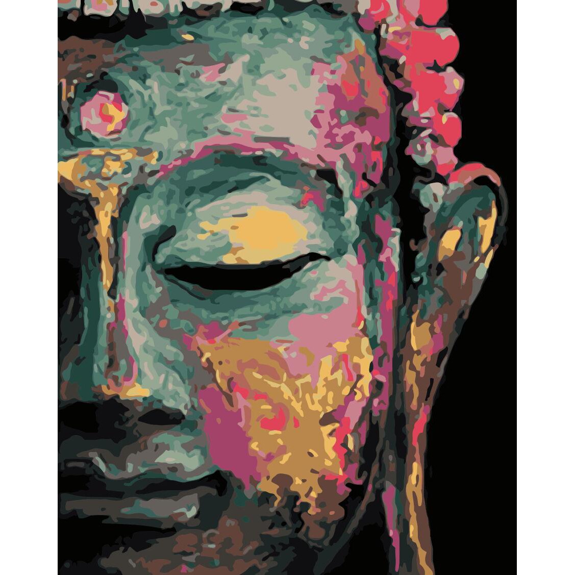 Pictura pe numere - Panza din bumbac pe rama de lemn 40*50 cm - Budha (3) (XZC679)