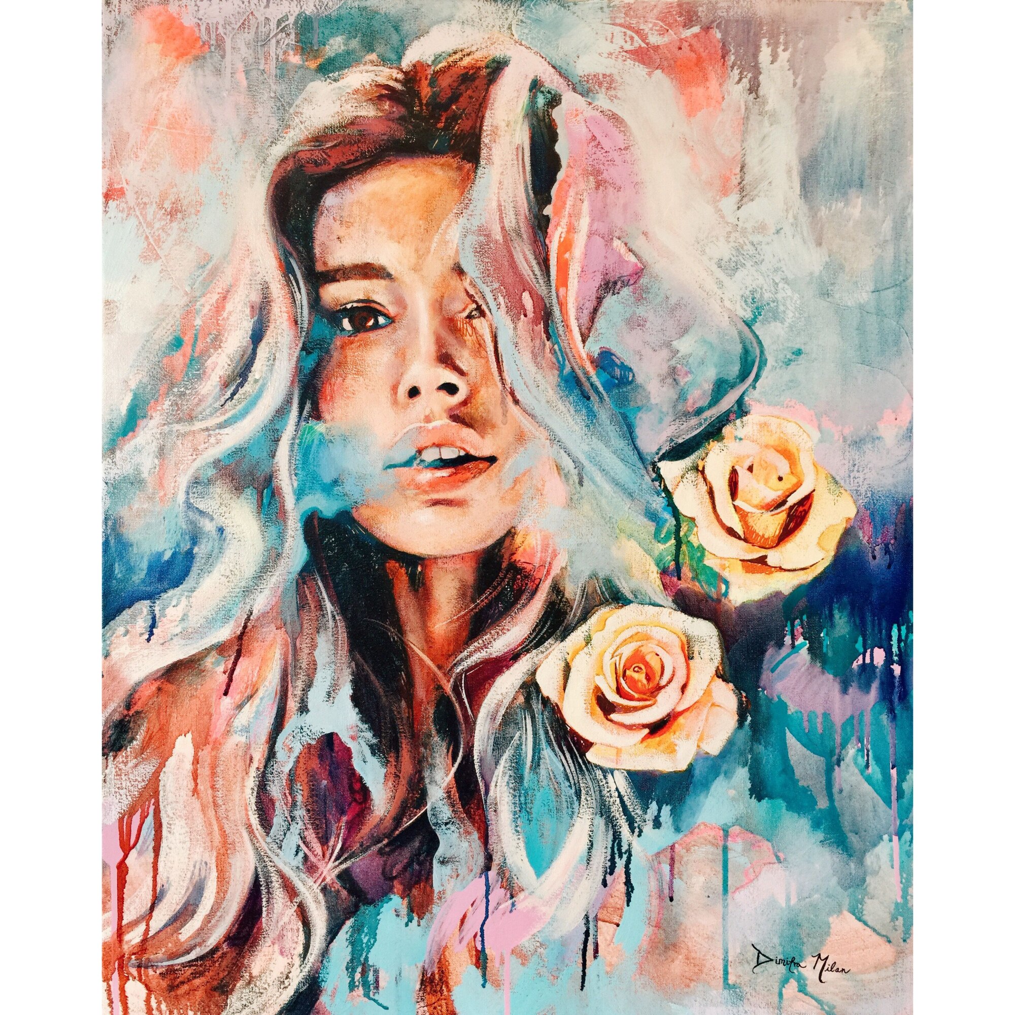 Pictura pe numere - Panza din bumbac pe rama de lemn 40*50 cm - Sensual (2) (PDP-337)