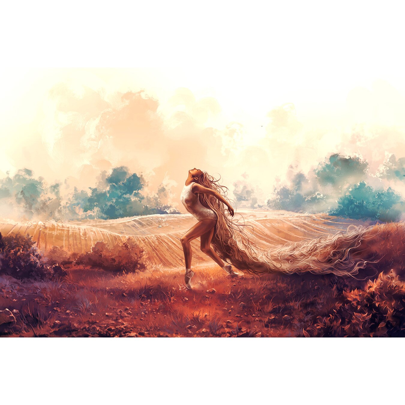 Pictura pe numere - Panza din bumbac pe rama de lemn 40*50 cm - Fantasy Woman (4) (PDP-415)