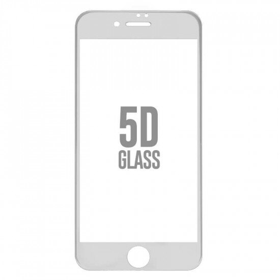 Folie Fusion Sticla Apple iPhone 7 4D/5D Alb