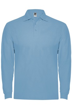 Tricou polo cu maneca lunga pentru barbati Roly Estrella, albastru celest, marime M Tricou polo cu maneca lunga pentru barbati Roly Estrella, albastru celest, marime M