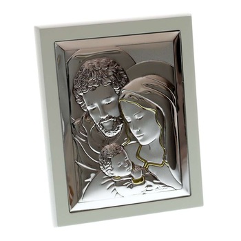 Icoana Sfanta Familie Cu Rama Alba Icoana Sfanta Familie Cu Rama Alba