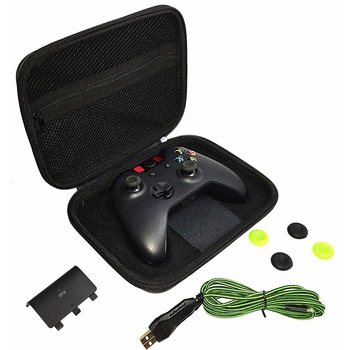Set acumulator XBOX One + cablu, thumbgrips, borseta Set acumulator XBOX One + cablu, thumbgrips, borseta
