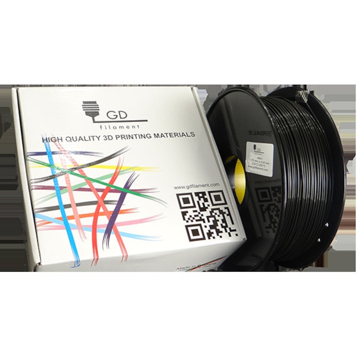 Консуматив за 3d принтер GD Filament PLA max, 1.75mm±0.05mm, черен
