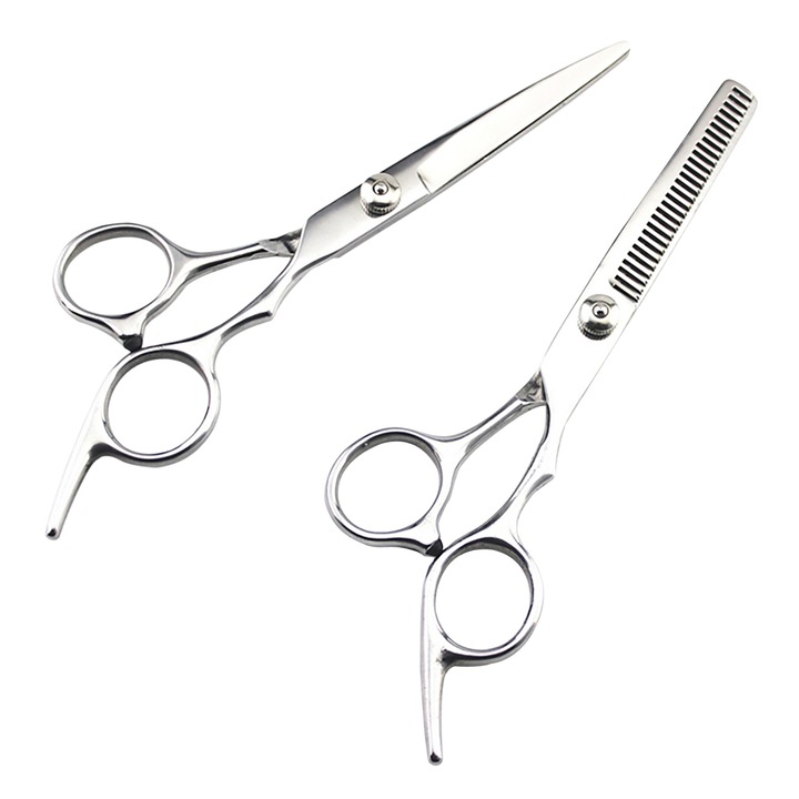 Set profesional de 2 foarfece de tuns si filat 6'', otel japonez, Fellis