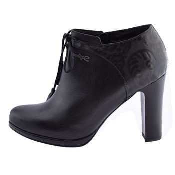Botine dama, din piele naturala, marca Stefano, 13460110-01-N-135, negru, Negru Botine dama, din piele naturala, marca Stefano, 13460110-01-N-135, negru, Negru