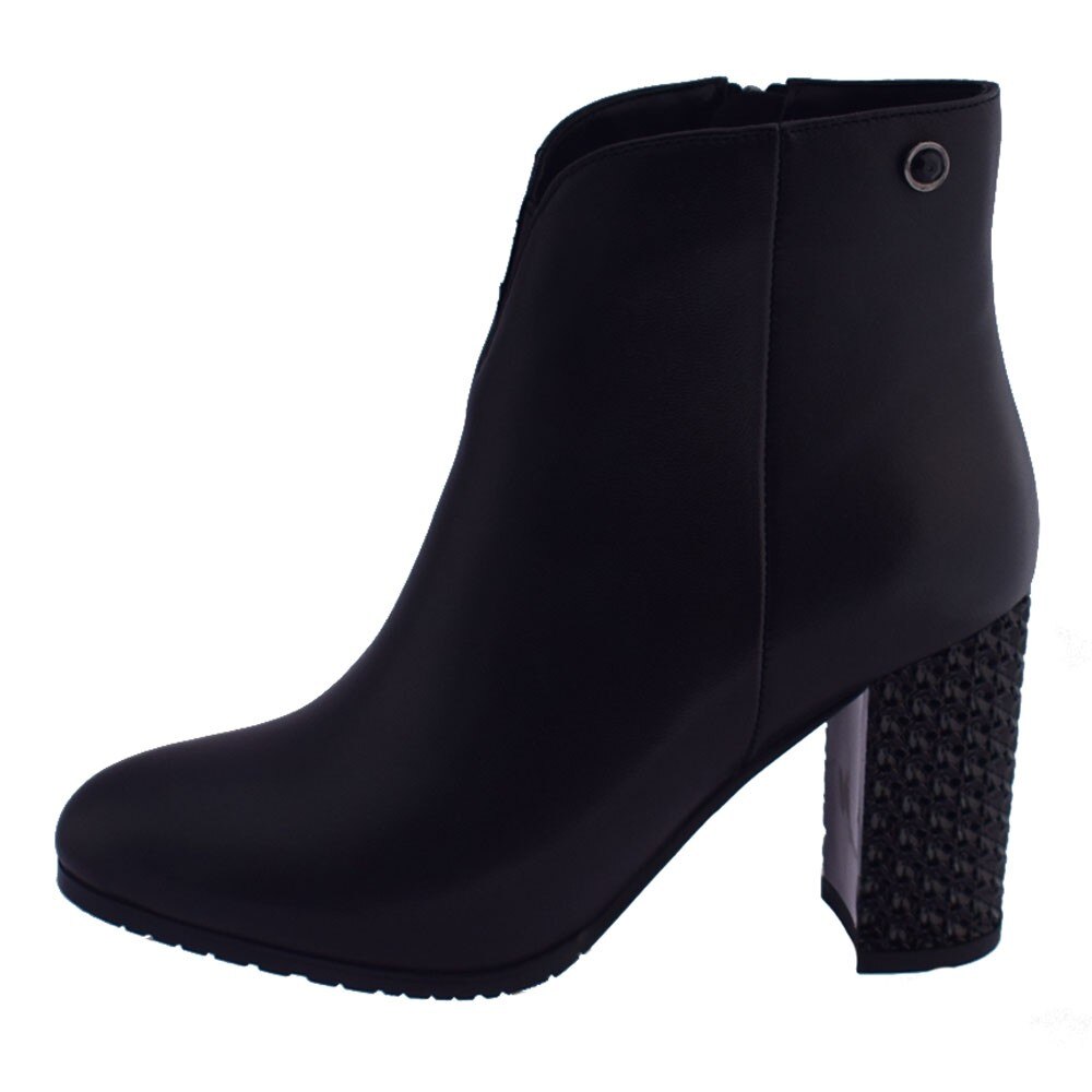 Botine dama, din piele naturala, marca Deska, 36369-01-N-33, negru, Negru, 36