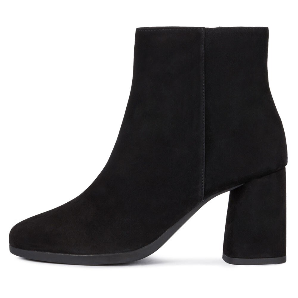 Botine dama, din piele naturala, marca Geox, D94EGA-00021-01-06, negru, Negru