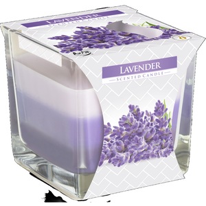 Lumanare ornamentala parfumata in trei culori Bispol Lavender SNK 80-79 1buc