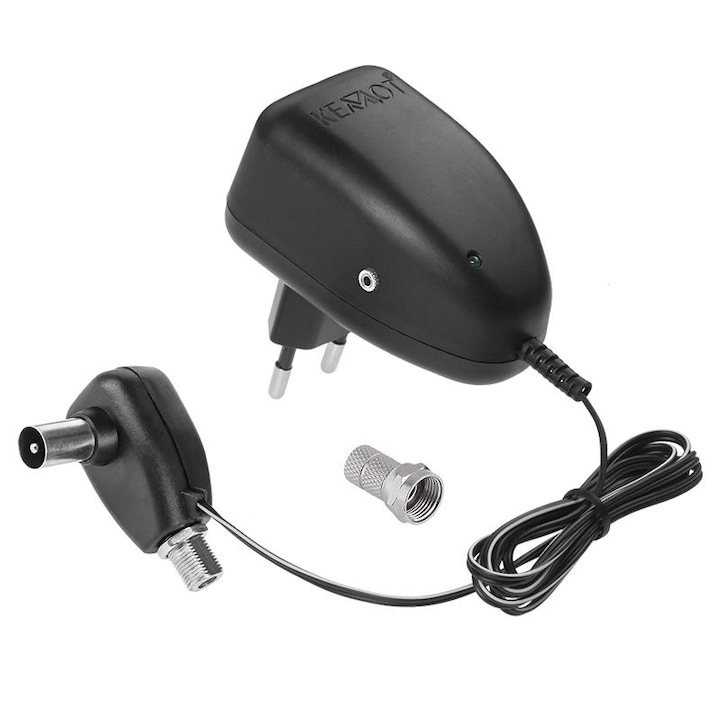 Alimentator Kemot pentru Amplificator Antena, Cablu de Antena Coaxial, 12 V